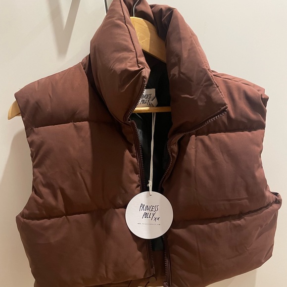 Princess Polly Jackets & Blazers - PRINCESS POLLY CROPPED PUFFER VEST